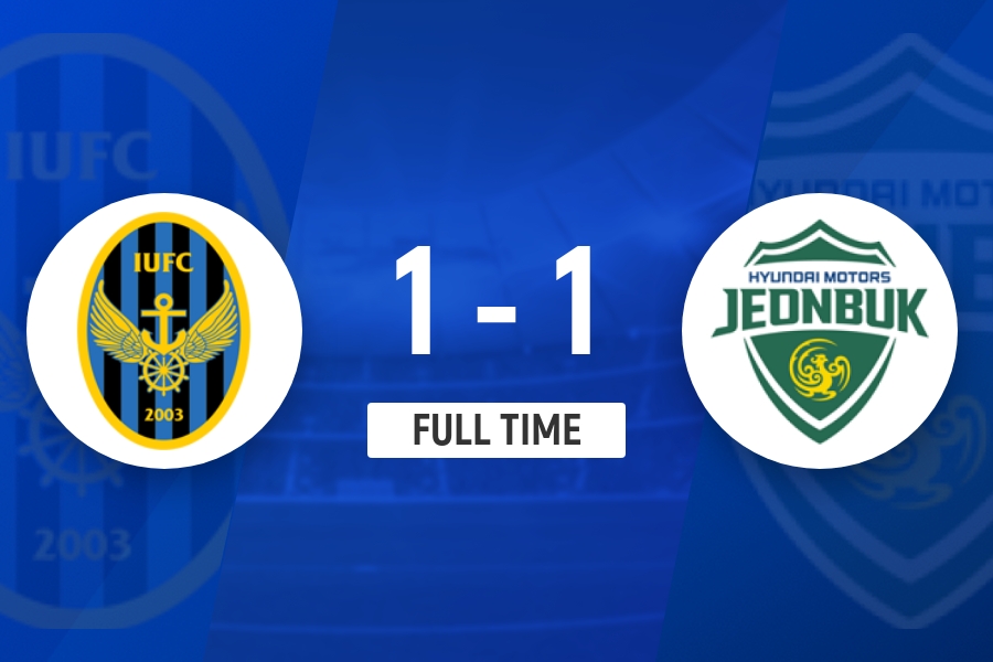 K联赛:各被吹一球!仁川联1-1战平全北现代